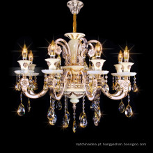 15 candelabros de cristal franceses reais do estilo do jade do hardware dos braços finos para o assoalho da sótão de luxo